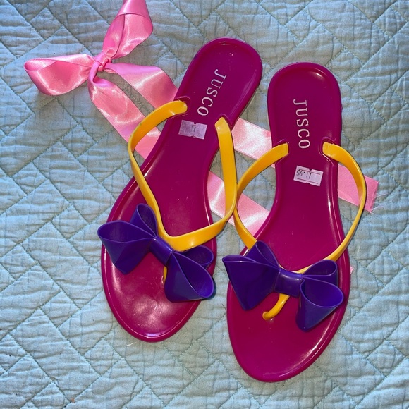 ladies jelly flip flops